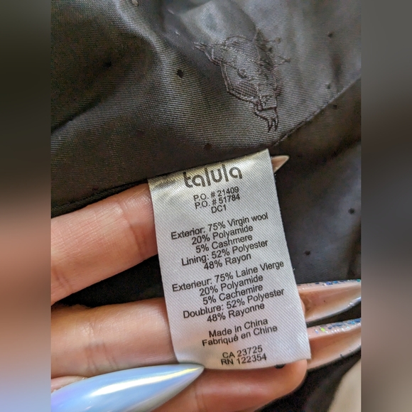 ARITZIA TALULA wool coat (med) - Picture 4 of 4